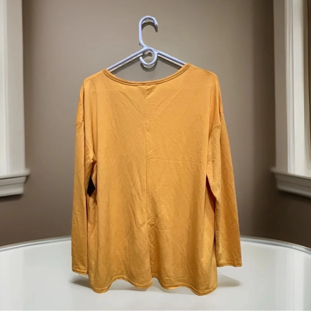 JW Style Yellow Long Sleeve Top Size S - Picture 2 of 8